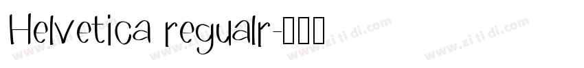 Helvetica regualr字体转换